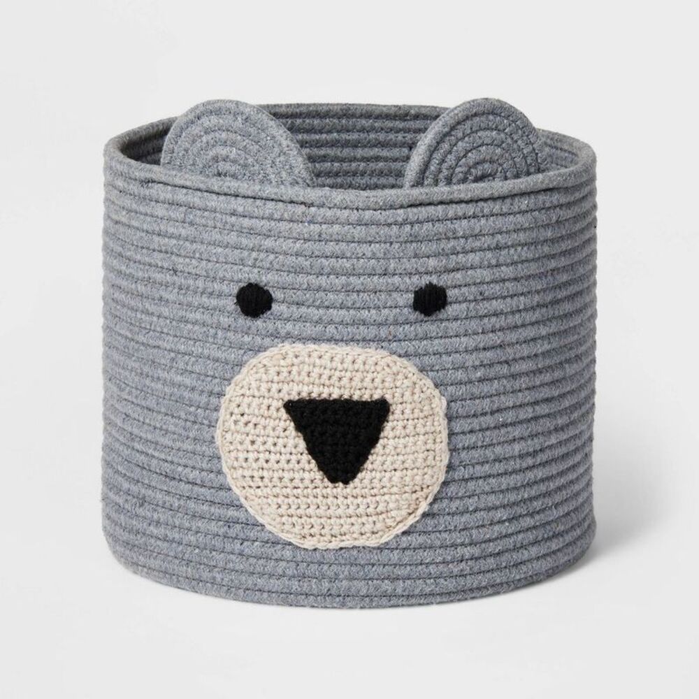 Coiled Rope Storage Bin Large Bear - Cloud Island